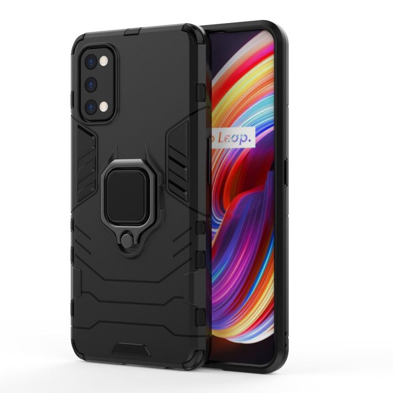 Futerały Realme 7 Pro Czerwony Czarny Etui na Telefon Pierścień Oporowy