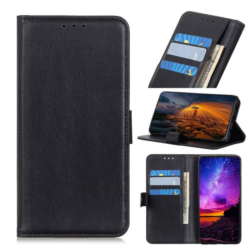 Etui Folio Samsung Galaxy Note 10 Czarny Czysta Imitacja Skóry
