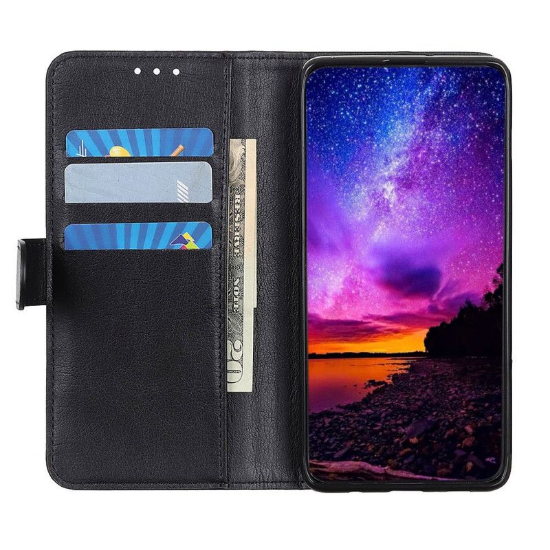 Etui Folio Samsung Galaxy Note 10 Czarny Czysta Imitacja Skóry