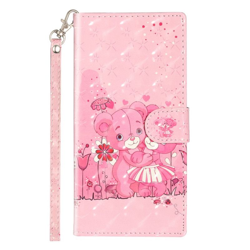 Etui Folio Samsung Galaxy Note 10 Pluszowe Pluszowe Misie Z Paskiem Etui Ochronne