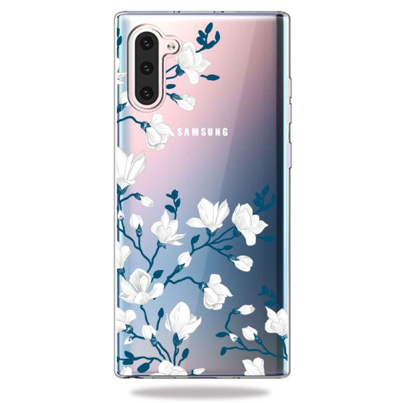 Etui Samsung Galaxy Note 10 Białe Kwiaty