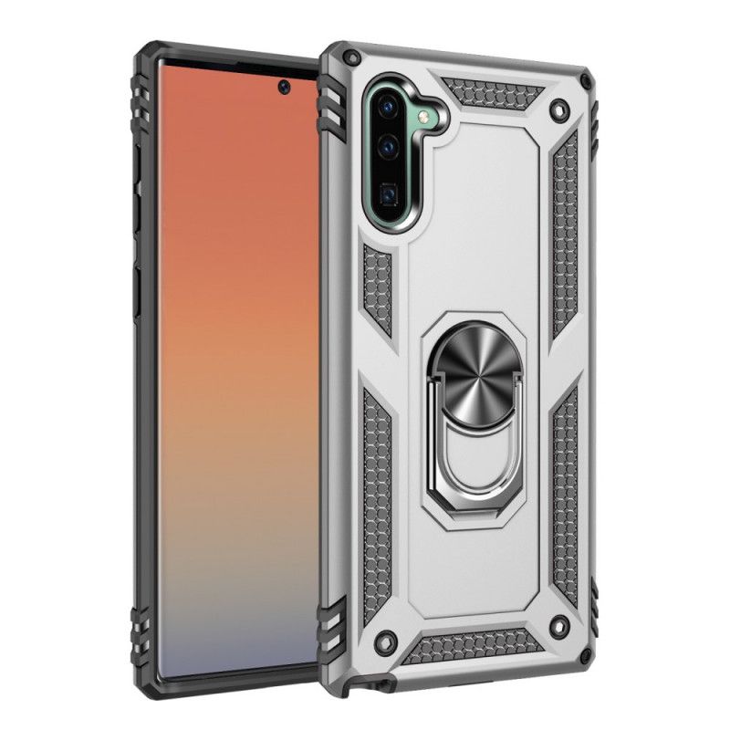 Etui Samsung Galaxy Note 10 Srebrny Czarny Pierścień Premium Etui Ochronne