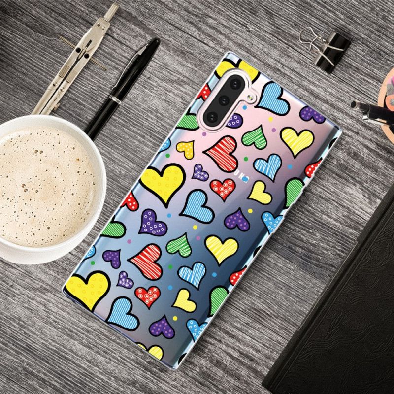 Futerały Samsung Galaxy Note 10 Etui na Telefon Wielokolorowe Serca