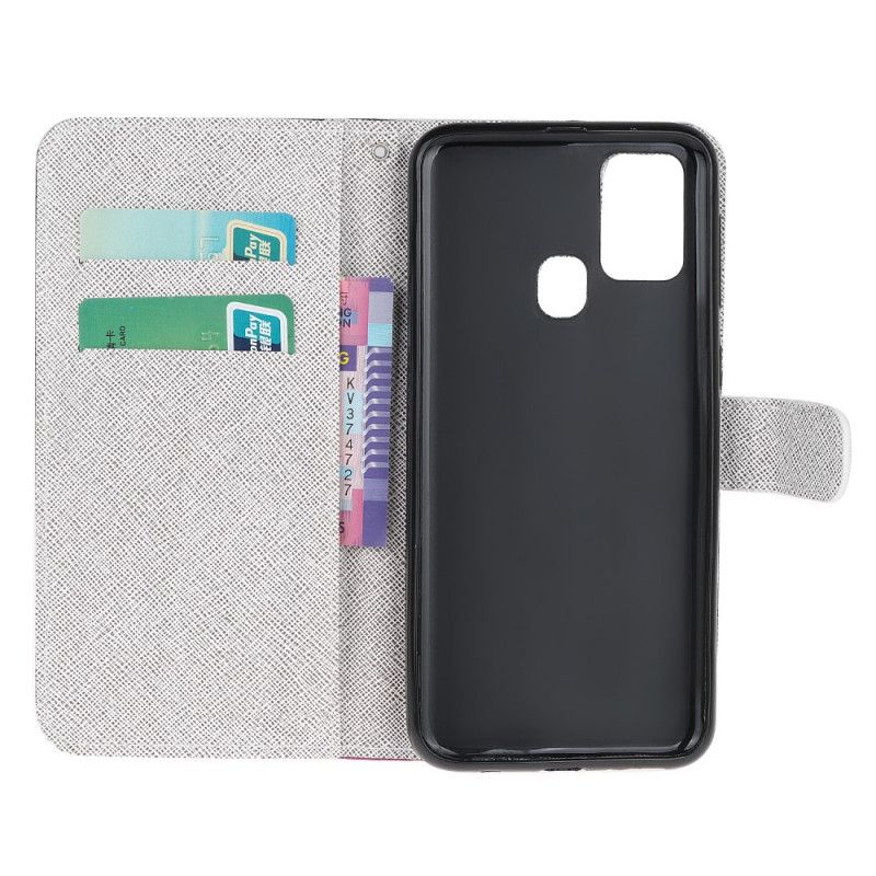 Etui Folio Samsung Galaxy M31 Ważki Ze Stringami Etui Ochronne