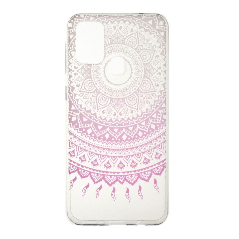 Etui Samsung Galaxy M31 Jasnoniebieski Różowy Przezroczysta Kolorowa Mandala