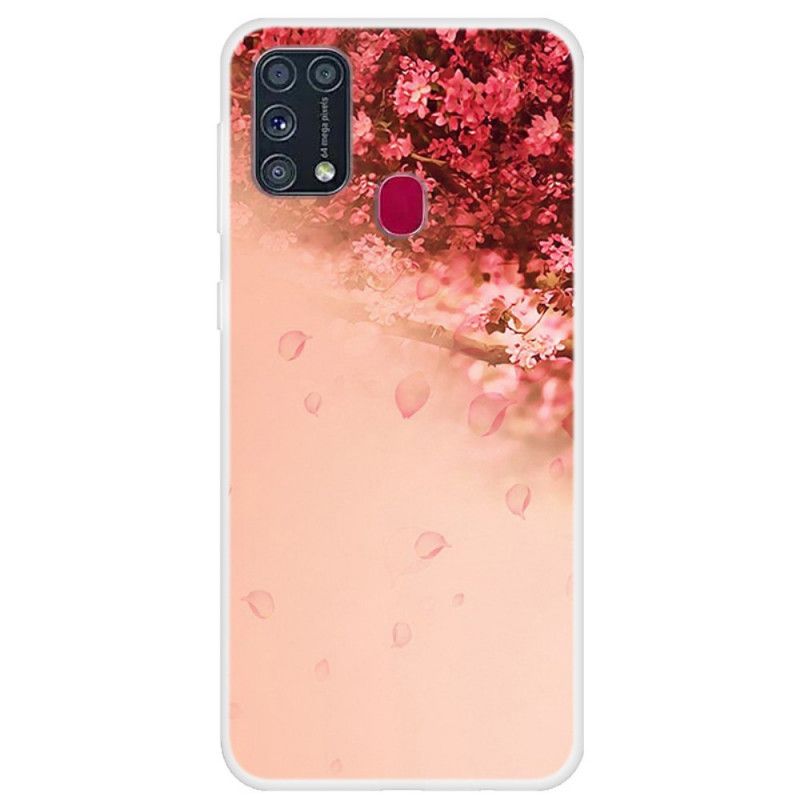 Etui Samsung Galaxy M31 Przezroczyste Romantyczne Drzewo Etui Ochronne