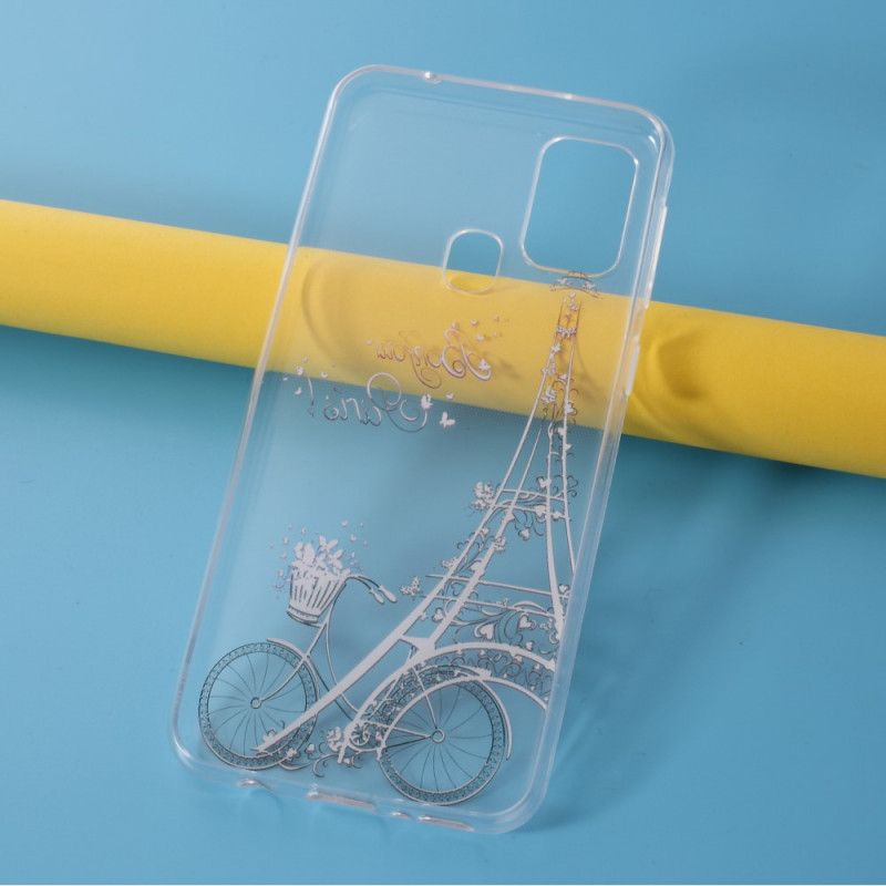 Etui Samsung Galaxy M31 Przezroczysty Cześć Paryż Etui Ochronne