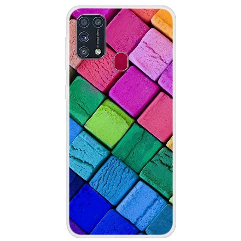 Futerały Samsung Galaxy M31 Etui na Telefon Kolorowe Kostki
