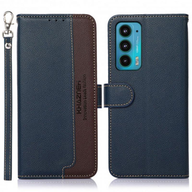 Etui Folio Motorola Edge 20 Lychee Style Rfid Khazneh Etui Ochronne