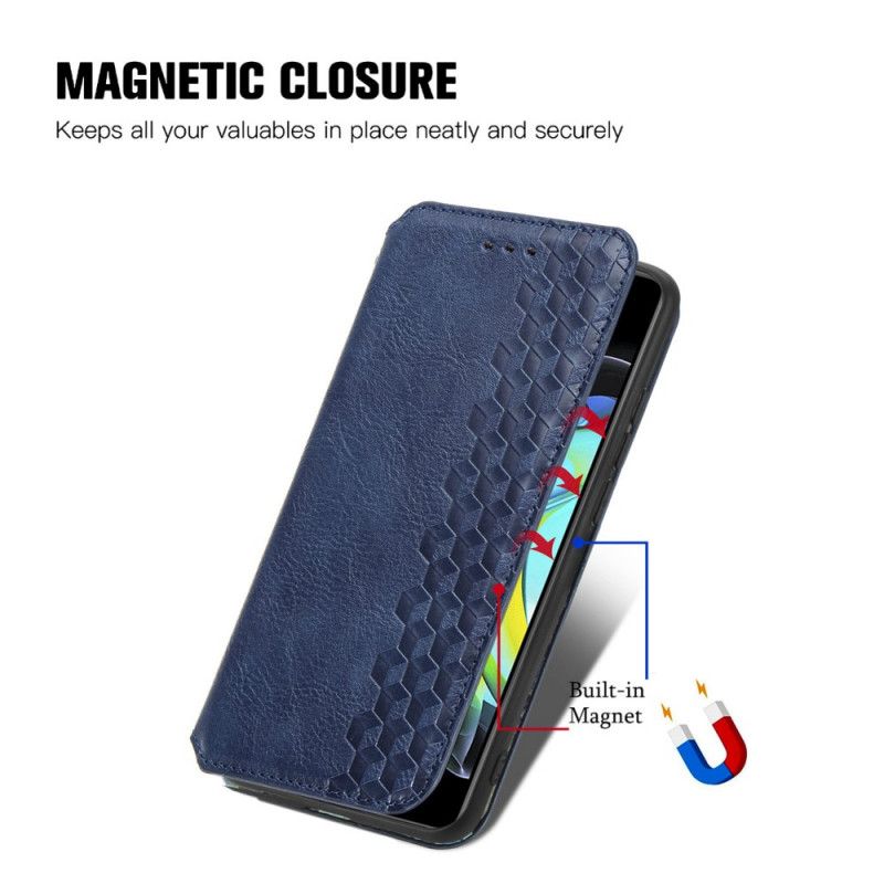 Flip Kotelot Motorola Edge 20 Etui Na Telefon Tekstura Diamentu Z Efektem Skóry