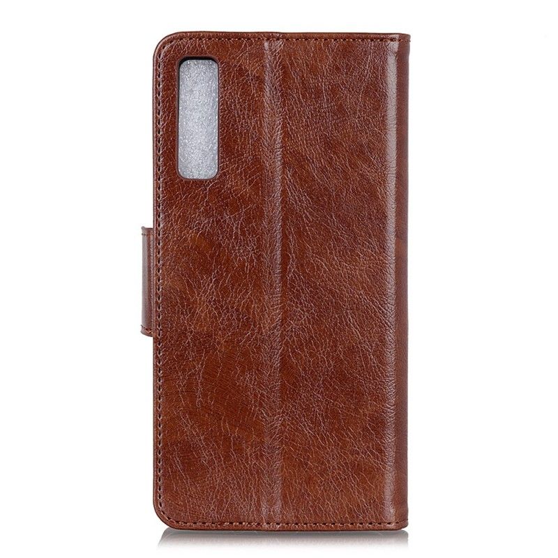 Etui Folio Samsung Galaxy A7 Czerwony Czarny Ekoskóra Teksturowana W Stylu Retro