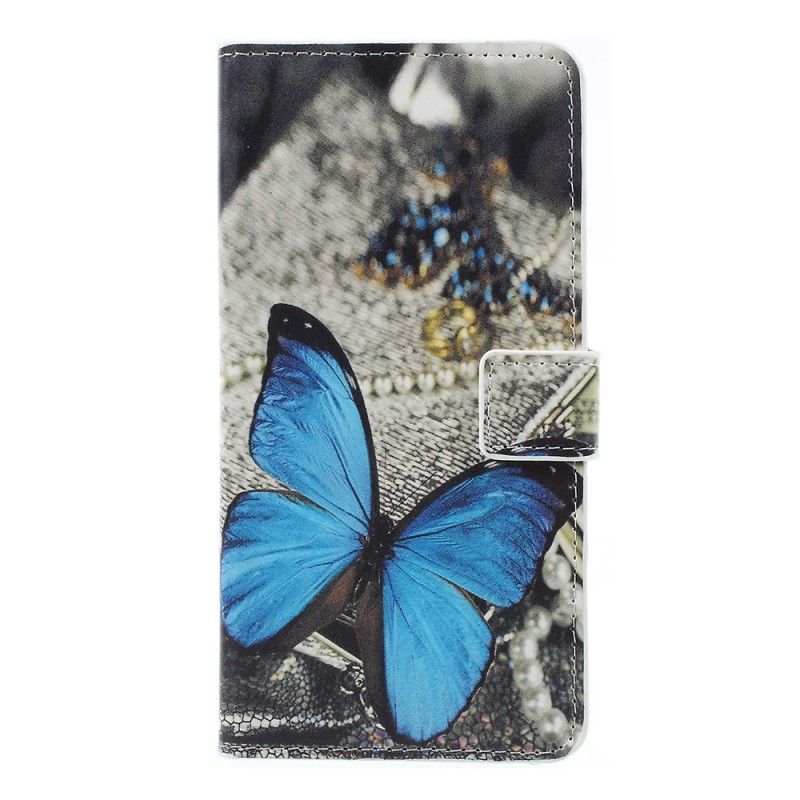 Etui Folio Samsung Galaxy A7 Niebieski Motyl