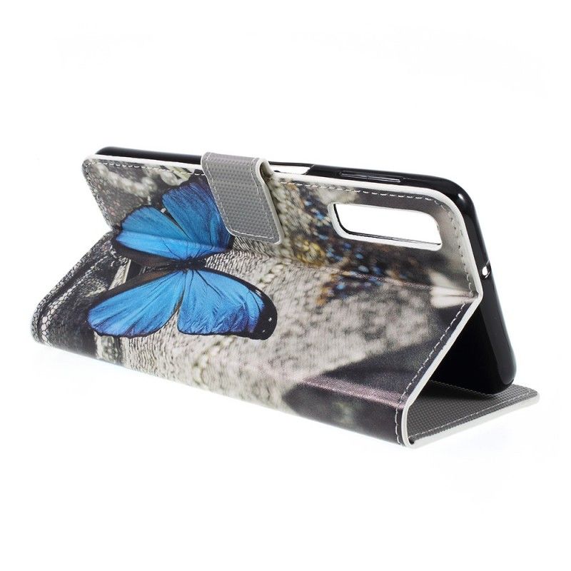 Etui Folio Samsung Galaxy A7 Niebieski Motyl