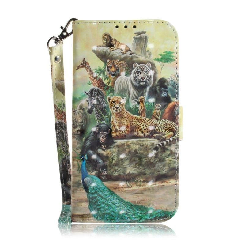 Etui Folio Samsung Galaxy A7 Zwierzęta Safari W Stringach