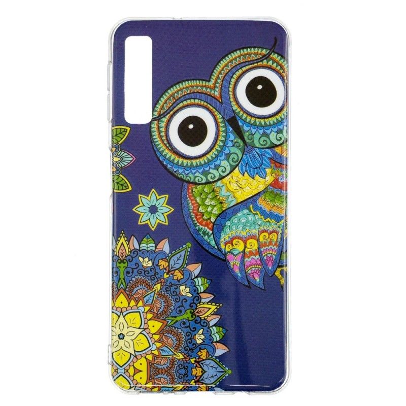 Etui Samsung Galaxy A7 Fluorescencyjna Sowa Mandala