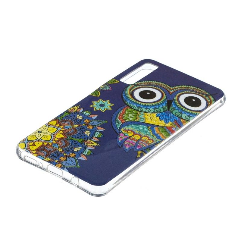 Etui Samsung Galaxy A7 Fluorescencyjna Sowa Mandala