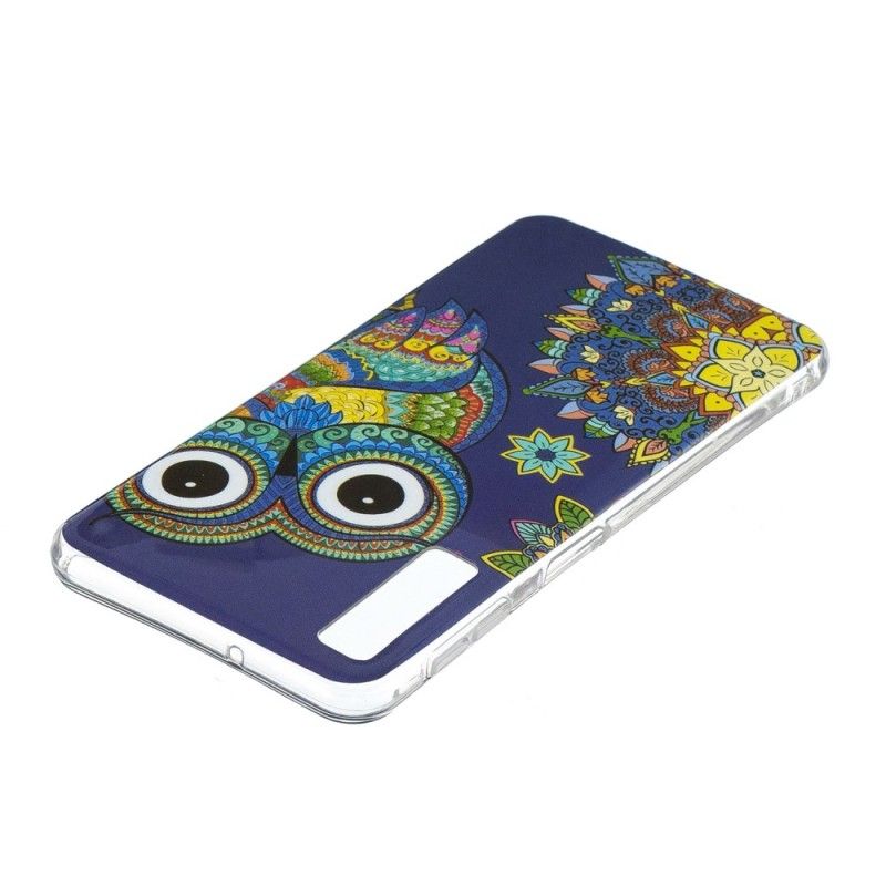 Etui Samsung Galaxy A7 Fluorescencyjna Sowa Mandala