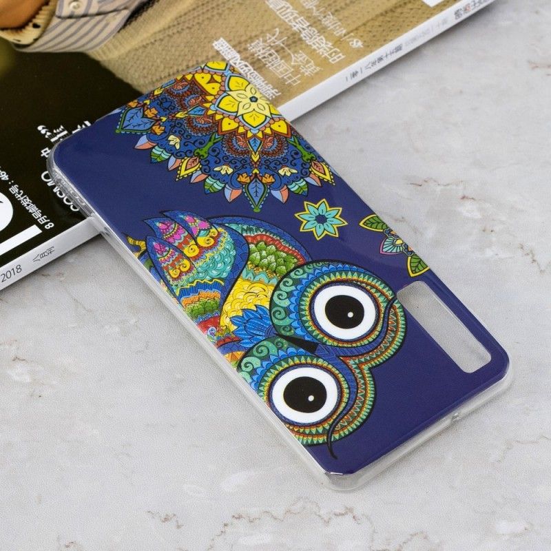 Etui Samsung Galaxy A7 Fluorescencyjna Sowa Mandala