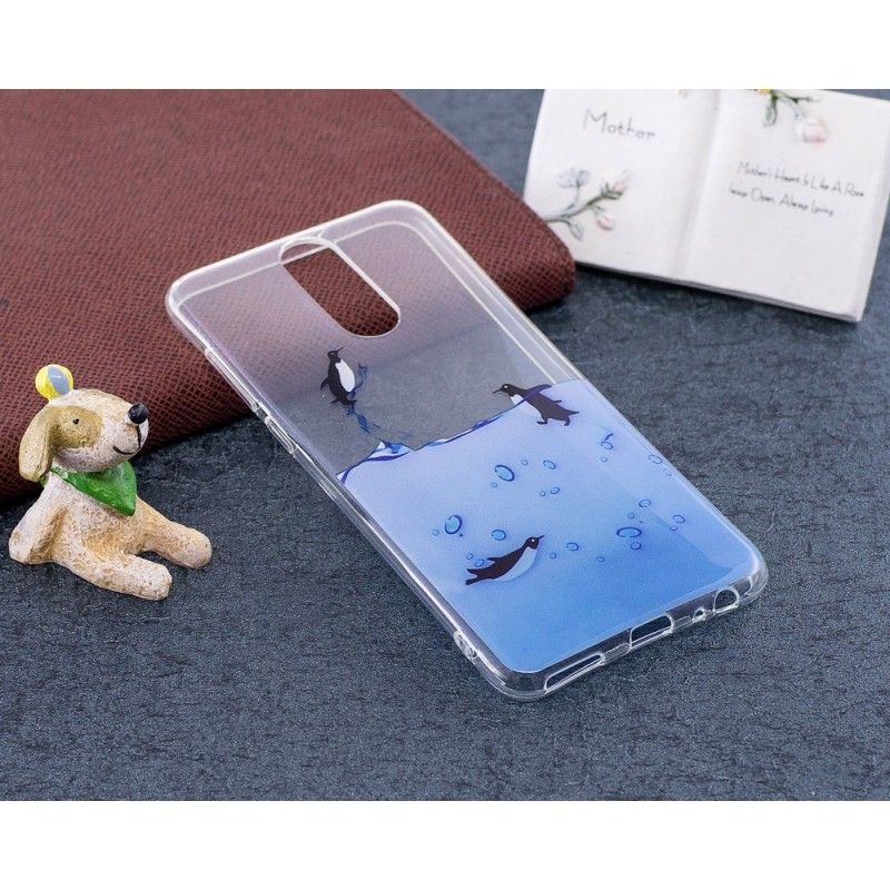 Etui Huawei Mate 10 Lite Przezroczysty Zestaw Pingwinów