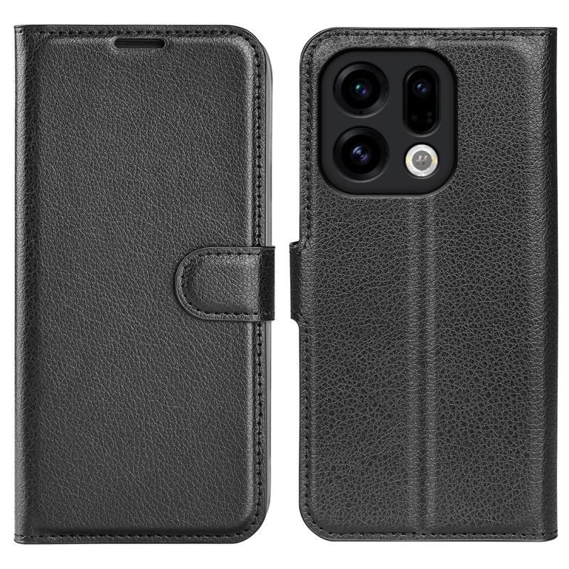 Etui Folio Do Oppo Find X9 5g Skóra Syntetyczna Liczi