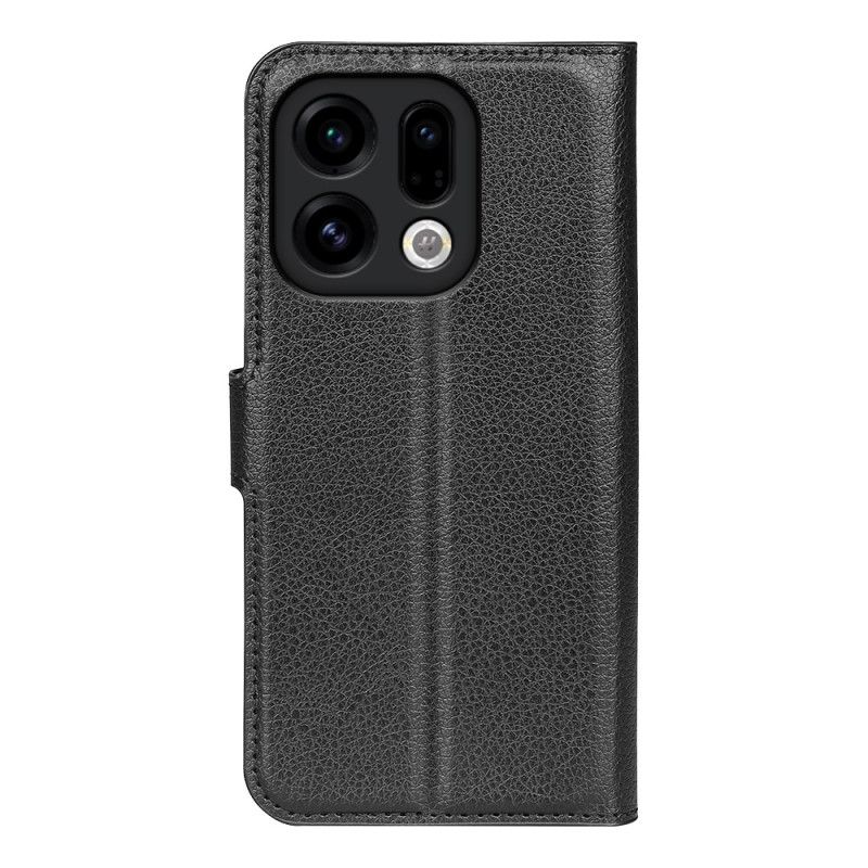 Etui Folio Do Oppo Find X9 5g Skóra Syntetyczna Liczi