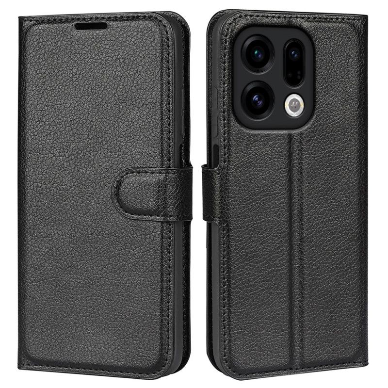 Etui Folio Do Oppo Find X9 5g Skóra Syntetyczna Liczi