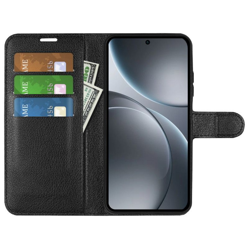 Etui Folio Do Oppo Find X9 5g Skóra Syntetyczna Liczi