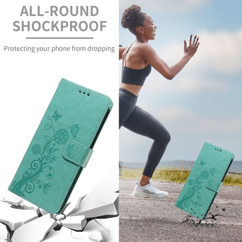 Etui Folio Oppo Find X9 5g Kwiatowy Wzór Motyla