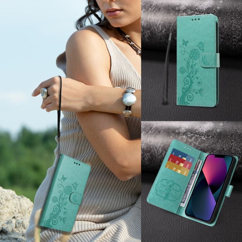 Etui Folio Oppo Find X9 5g Kwiatowy Wzór Motyla