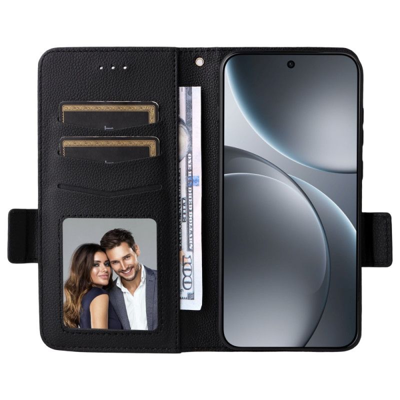 Etui Folio Oppo Find X9 5g Sztuczna Skóra Z Paskiem