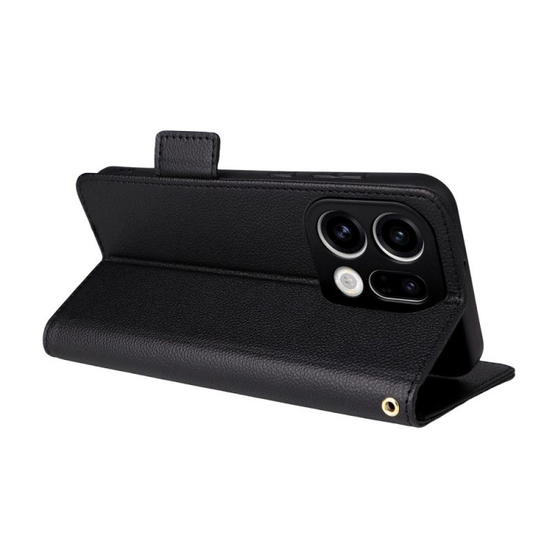 Etui Folio Oppo Find X9 5g Sztuczna Skóra Z Paskiem