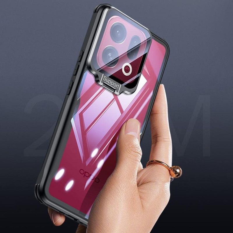 Etui Oppo Find X9 5g Przezroczyste Z Wbudowaną Podstawką I Ochroną Aparatu