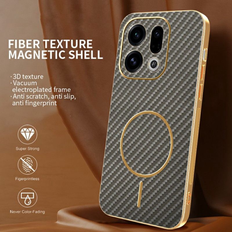Etui Oppo Find X9 5g Tekstura Włókna Węglowego