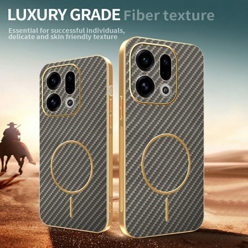 Etui Oppo Find X9 5g Tekstura Włókna Węglowego