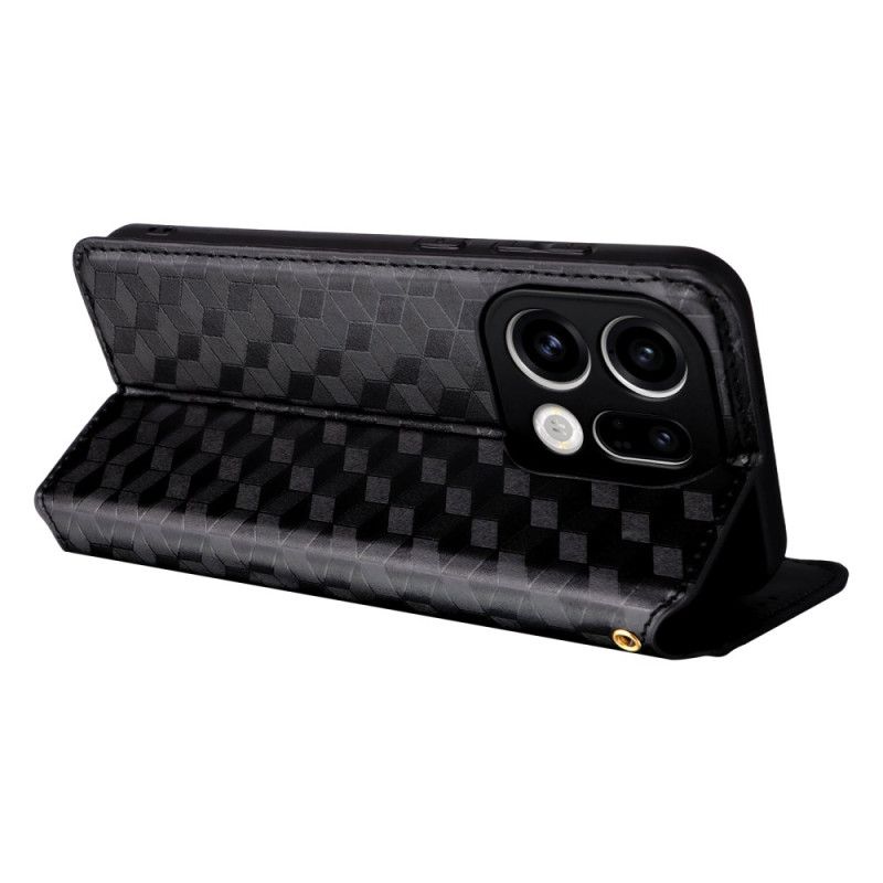 Flip Kotelot Oppo Find X9 5g Wzór W Romby Etui Ochronne