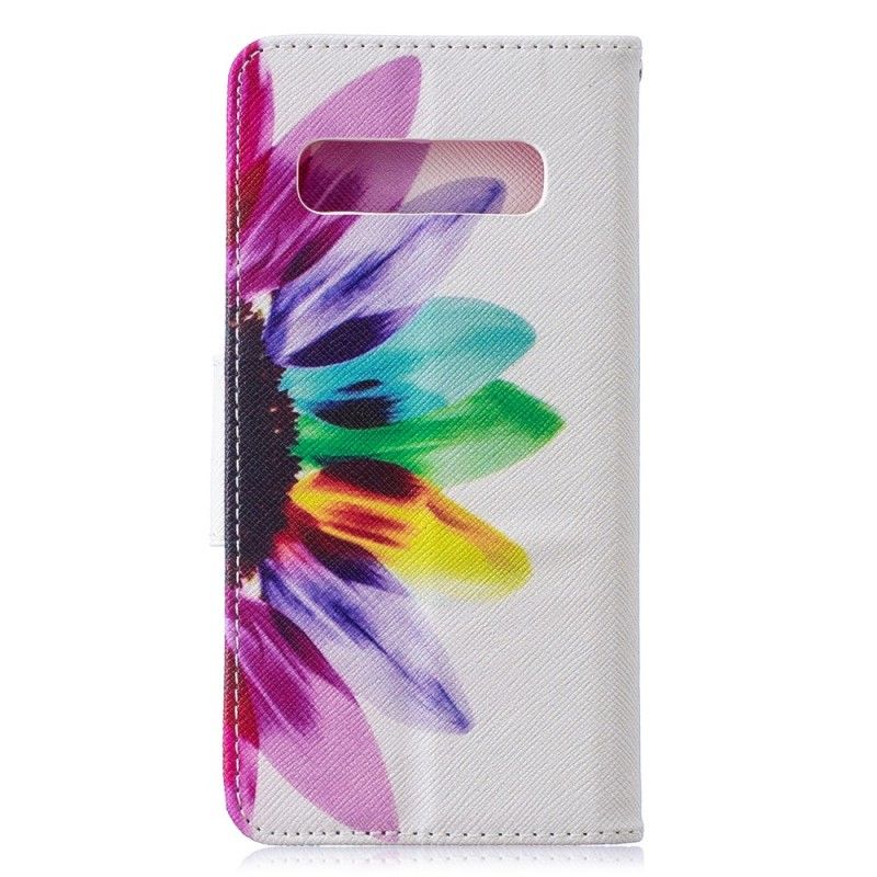 Etui Folio Samsung Galaxy S10 Kwiat Akwareli Etui Ochronne
