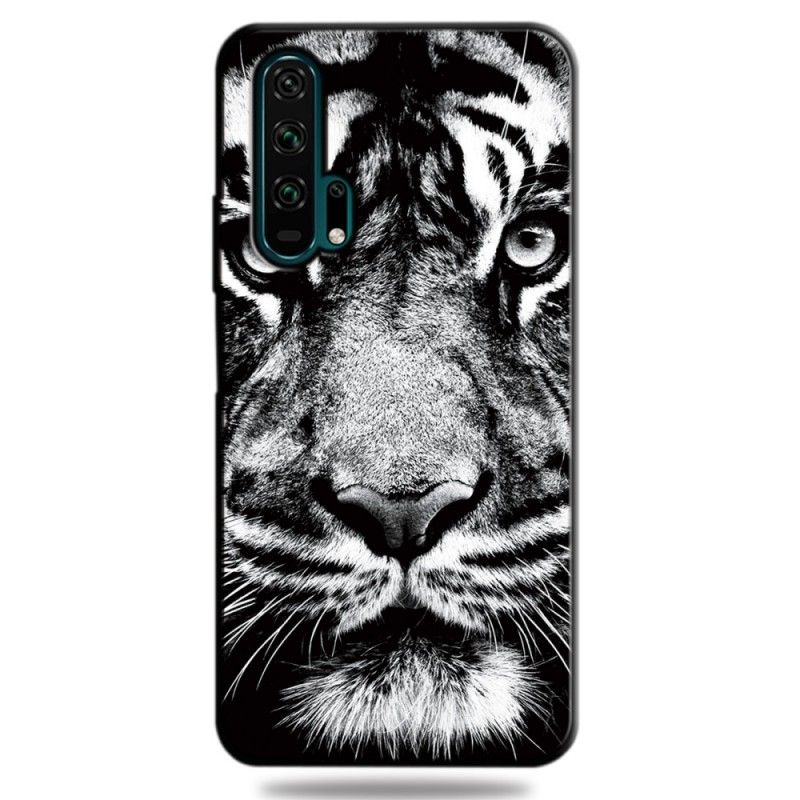 Etui Honor 20 Pro Czarno-Biały Tygrys