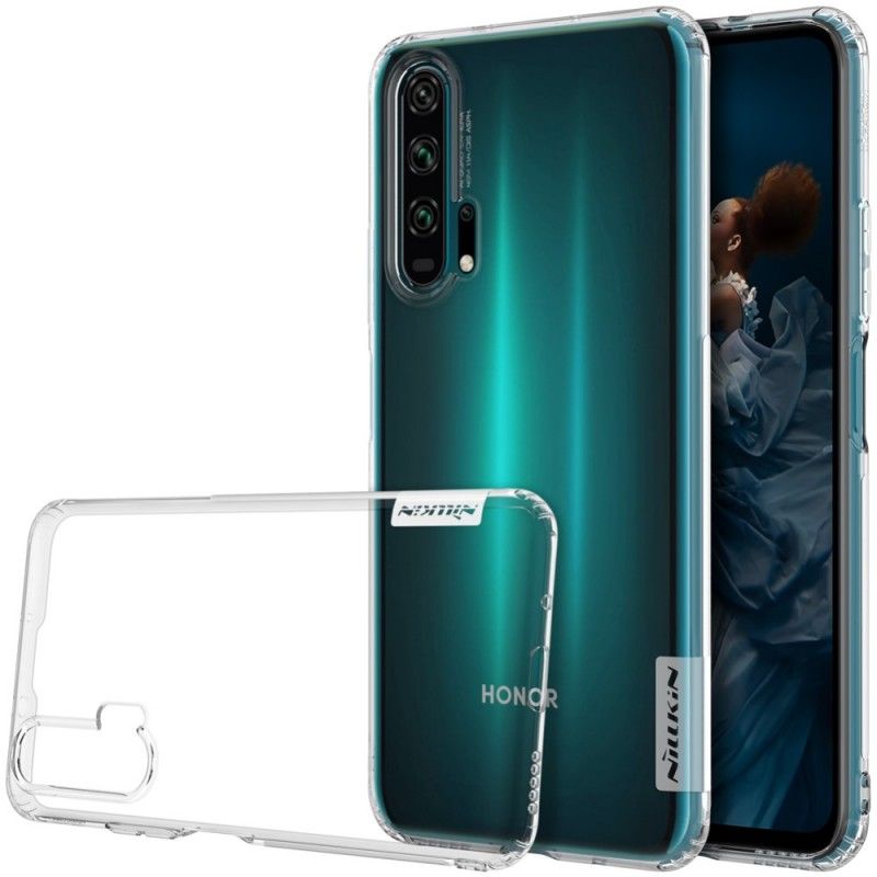 Etui Honor 20 Pro Przezroczysty Naturalna Przezroczysta Skóra Nillkin