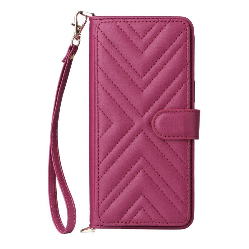 Etui Folio Vivo X200 Fe Pikowana Z Paskiem I Paskiem Na Ramię