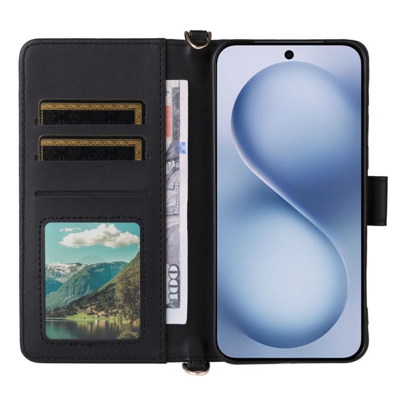 Etui Folio Vivo X200 Fe Pikowana Z Paskiem I Paskiem Na Ramię