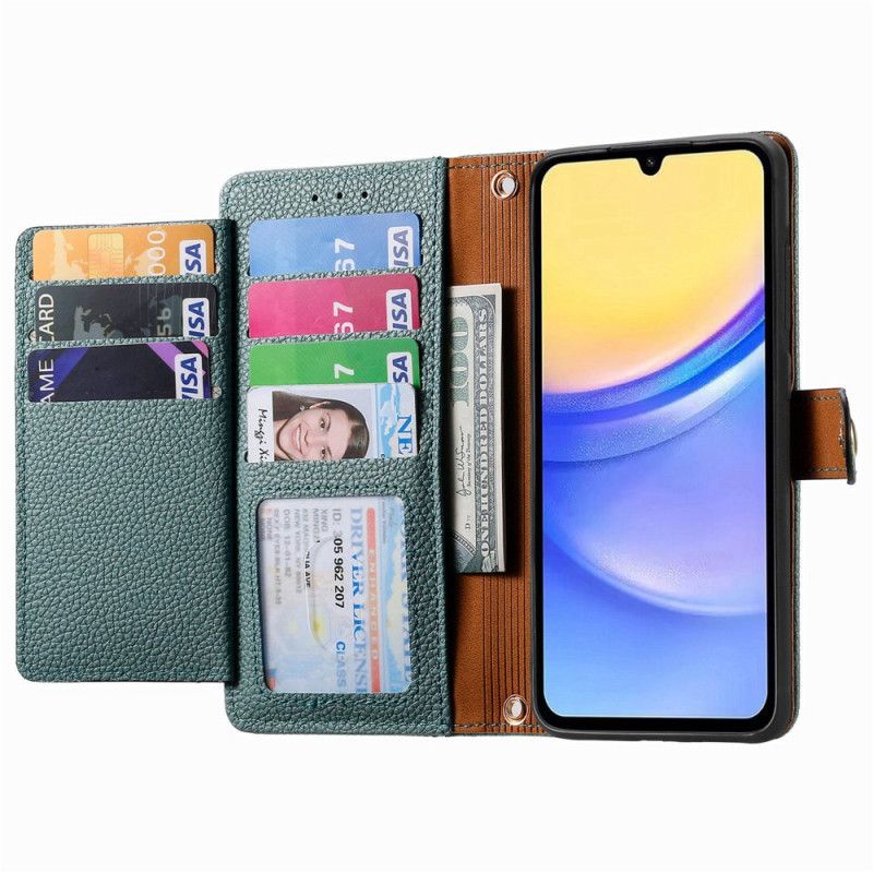 Etui Folio Do Samsung Galaxy A15 5g Wzór Serca I Ochrona Rfid