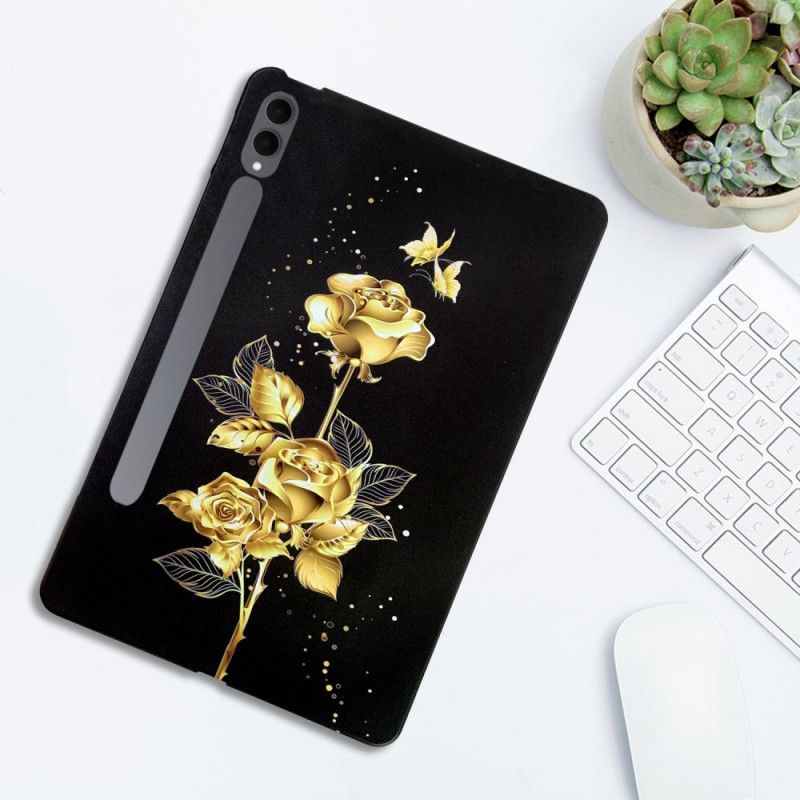 Etui Samsung Galaxy Tab S11 Ultra Motyle I Złote Róże