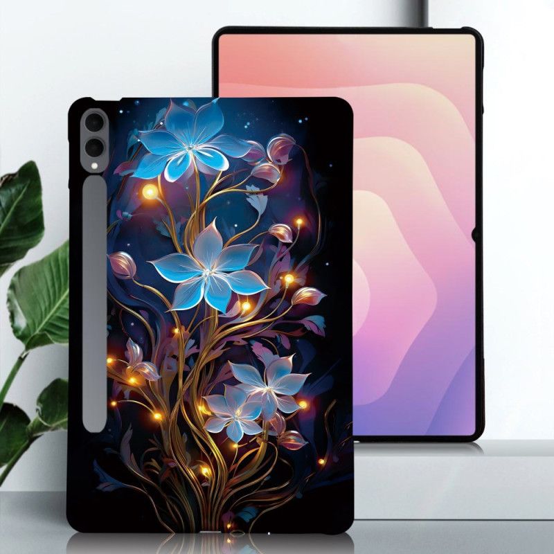 Etui Samsung Galaxy Tab S11 Ultra Niebieskie Kwiaty