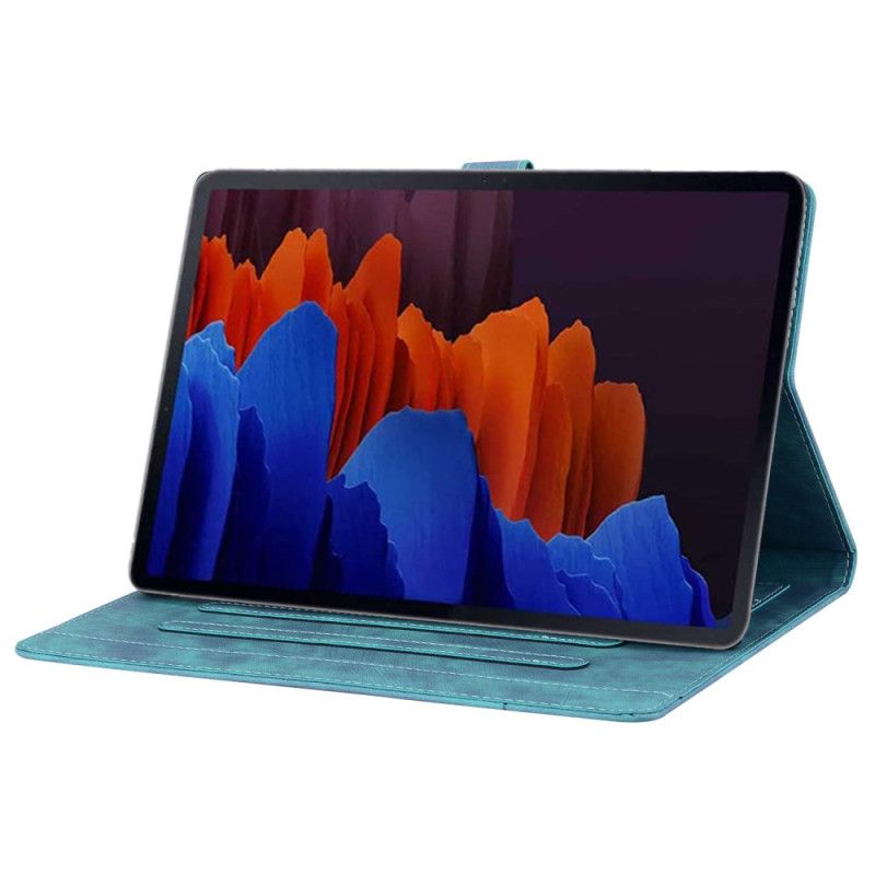 Skórzany Futerał Samsung Galaxy Tab S11 Ultra Etui Na Telefon Scena Z Efektem Zamszu Z Kotem