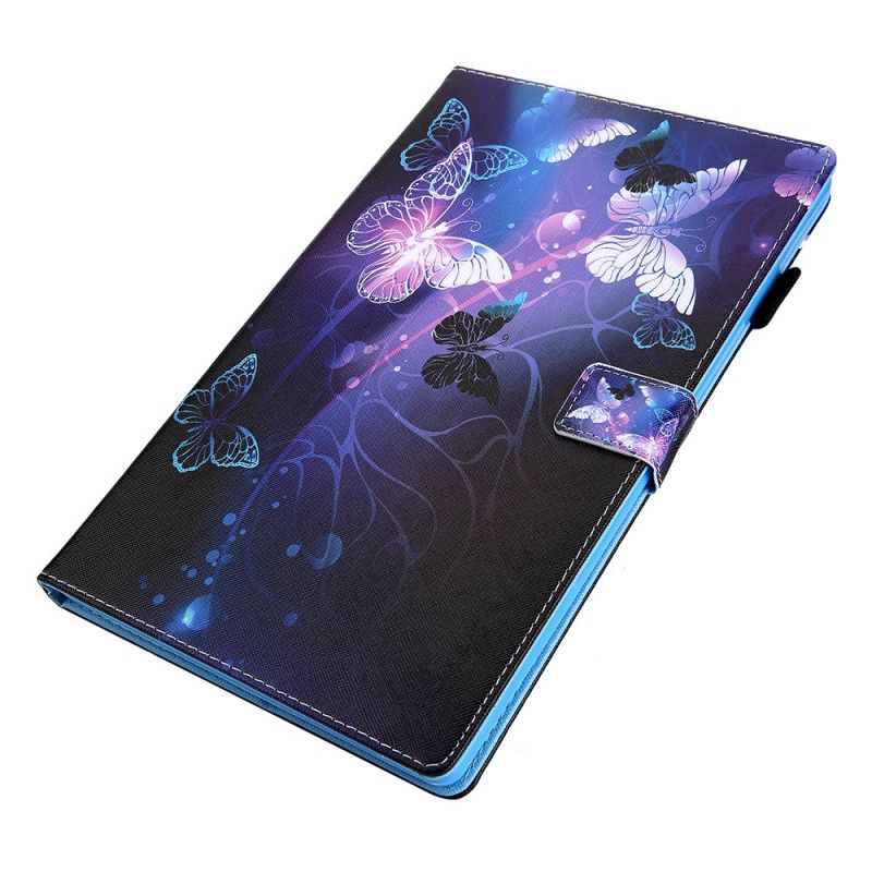 Etui Folio Samsung Galaxy Tab A7 Fioletowy Czarny Motyle W Locie Etui Ochronne