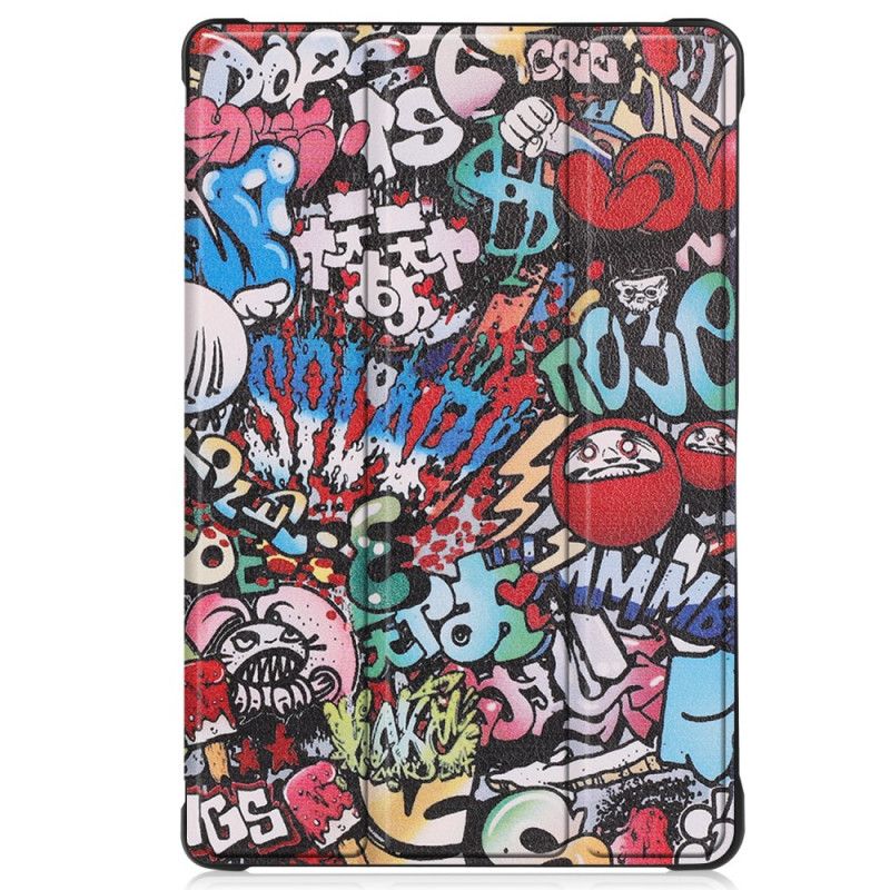 Inteligentna Obudowa Samsung Galaxy Tab A7 Wzmocnione Graffiti