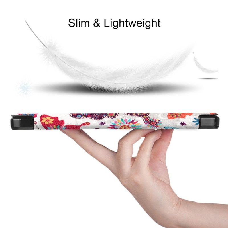 Inteligentna Obudowa Samsung Galaxy Tab A7 Wzmocnione Motyle I Kwiaty