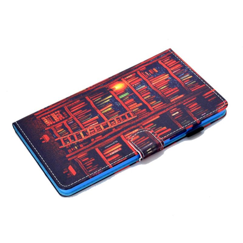 Pokrowce Samsung Galaxy Tab A7 Ciemnoczerwony Brązowy Biblioteka