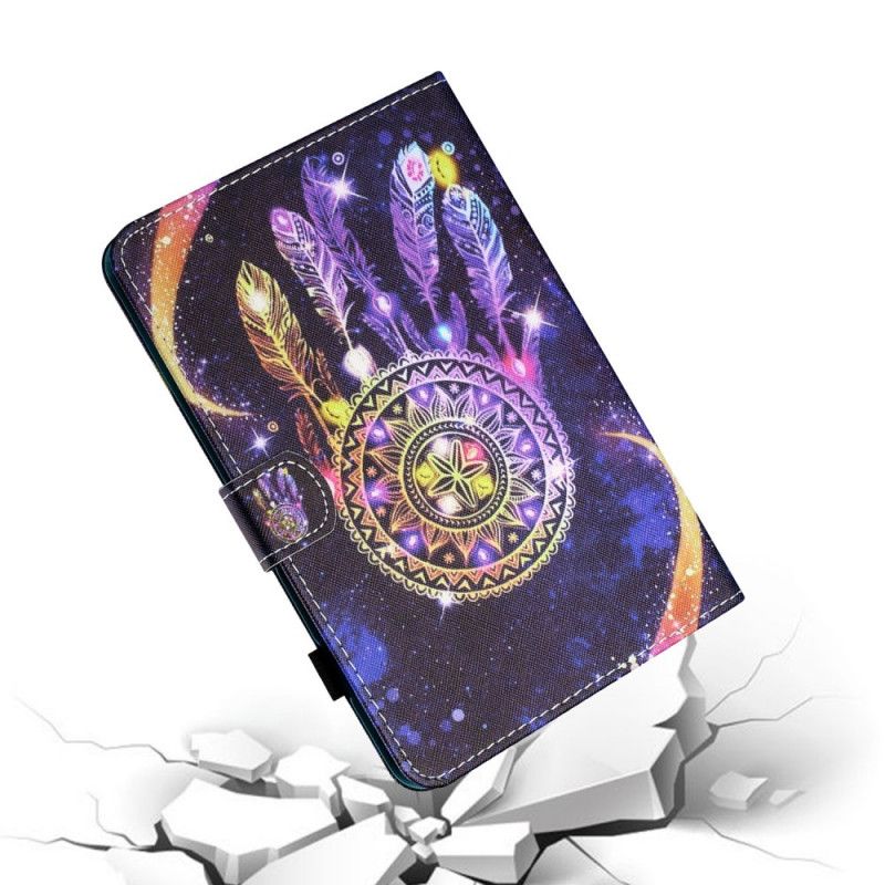 Skórzany Futerał Samsung Galaxy Tab A7 Etui na Telefon Łapacz Snów Sztuki