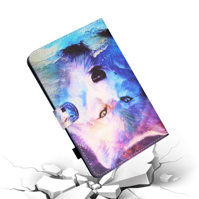 Skórzany Futerał Samsung Galaxy Tab A7 Etui na Telefon Sztuka Wilka